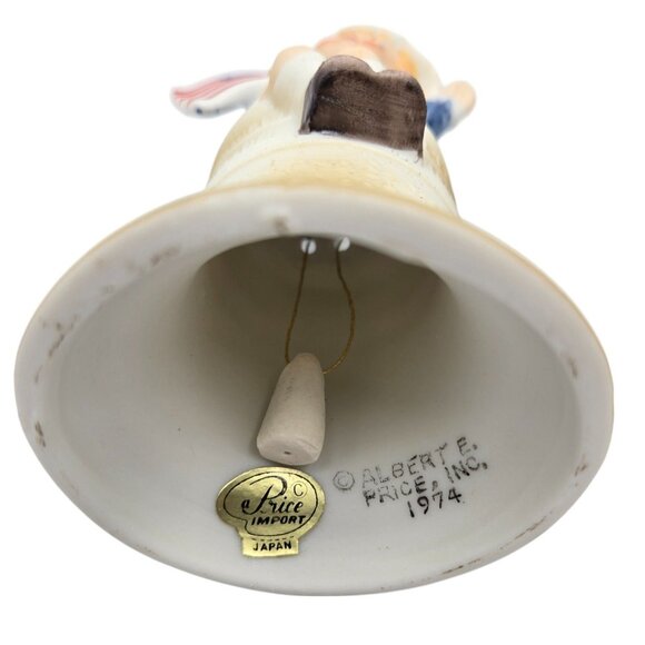 Albert E. Price 1974 Patriotic Boy & Girl Ceramic Bell Figurines Japan - Picture 4 of 12